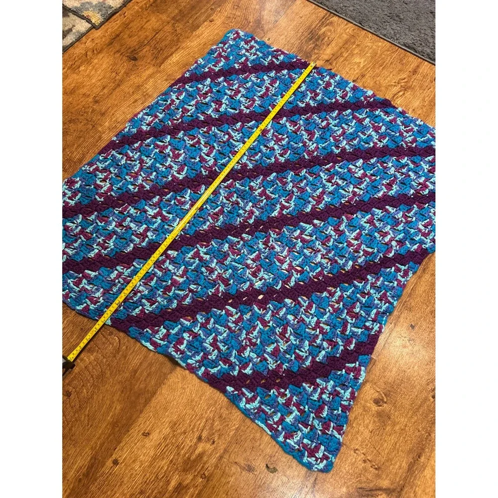 Vintage Handmade Crochet Throw Blanket 35x40